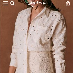 Sezane Max Ecru Eyelet
